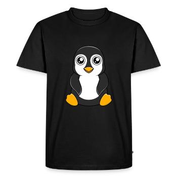 Pingouin - T-shirt Premium bio Homme - noir - Devant - Nico (187cm)