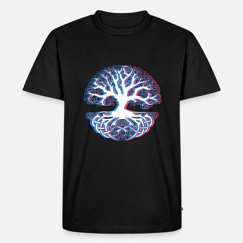 Baum - Männer Premium Bio T-Shirt - Schwarz