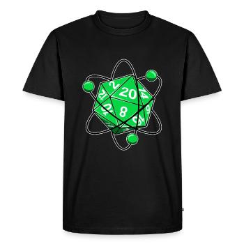 cube - Men's Premium Organic T-Shirt - black - Front - Nico (187cm)