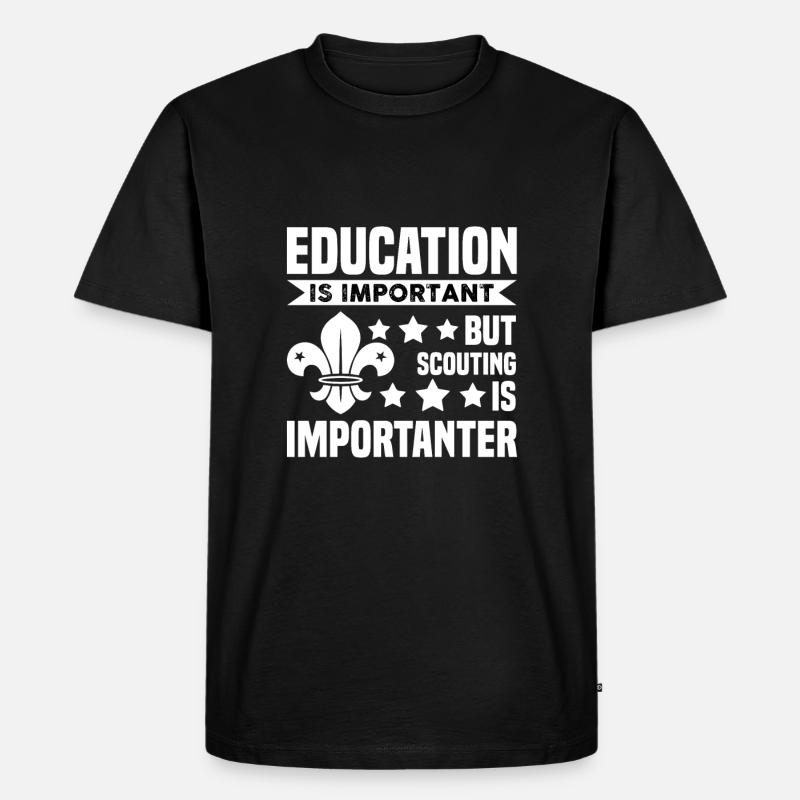Pfadfinder Bildung Pfadi Geschenk - Männer Premium Bio T-Shirt - Schwarz