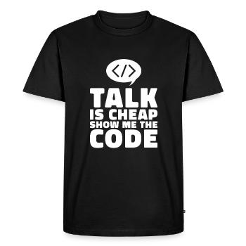 Programmer Coder Software Developer - Men's Premium Organic T-Shirt - black - Front - Nico (187cm)