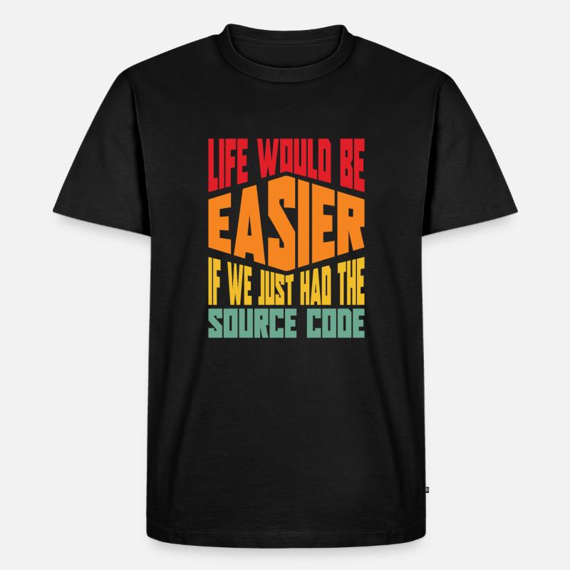 Programmer Coder Software Developer - Men's Premium Organic T-Shirt - black