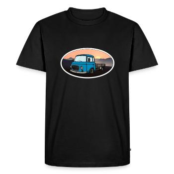 b1000pritsche - Männer Premium Bio T-Shirt - Schwarz - Vorne - Nico (187cm)