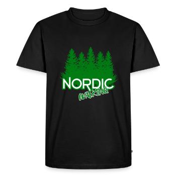 Nordic Walking Fitness Randonnée Sport Formation Cadeau - T-shirt Premium bio Homme - noir - Devant - Nico (187cm)