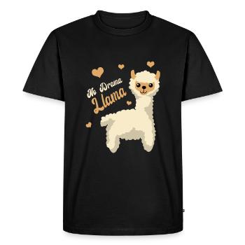 Llama Alpaca Animal Funny Trend Lama Rama Gift - Men's Premium Organic T-Shirt - black - Front - Nico (187cm)