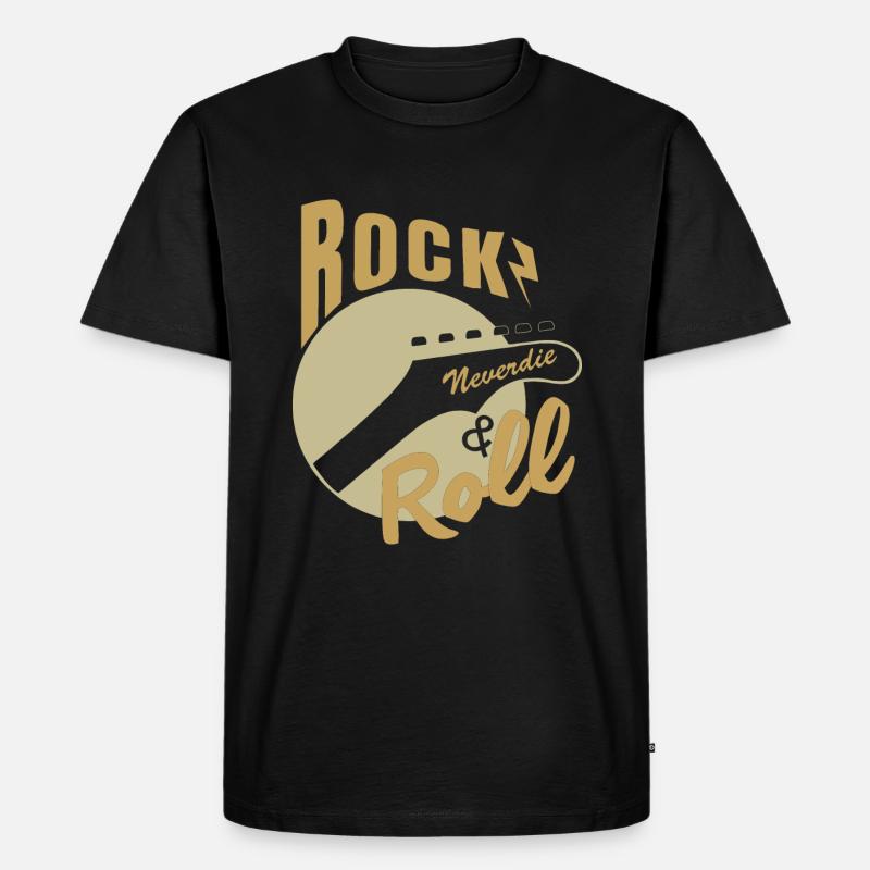 Rock n Roll - Männer Premium Bio T-Shirt - Schwarz