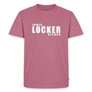 Immer locker bleiben - Männer Premium Bio T-Shirt - Mauve - Vorne - Nico (187cm)
