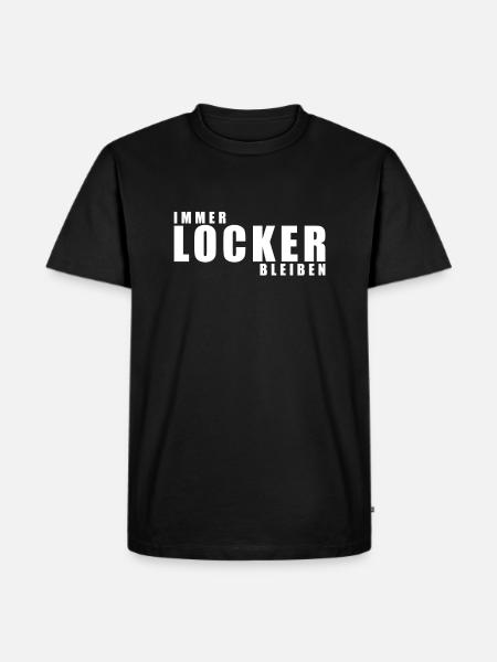 Immer locker bleiben - Männer Premium Bio T-Shirt - Schwarz