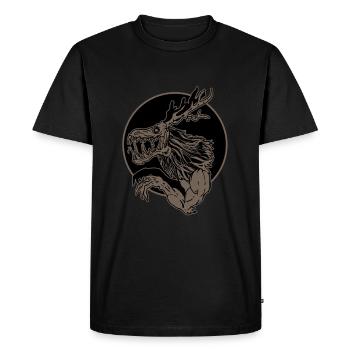 Wendigo Monster Demon Cryptid Animal Beast Gift - Men's Premium Organic T-Shirt - black - Front - Nico (187cm)