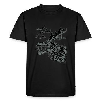 Wendigo Monster Demon Cryptid Animal Beast Gift - Men's Premium Organic T-Shirt - black - Front - Nico (187cm)