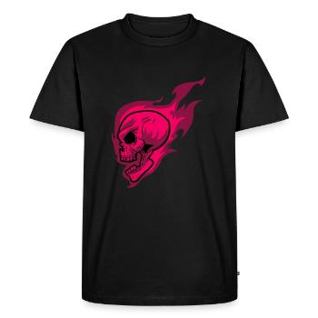Crâne Feu Tête Humaine Os Squelette Os Masque Masque Cadeau - T-shirt Premium bio Homme - noir - Devant - Nico (187cm)