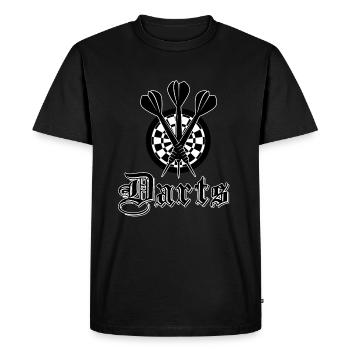 Fléchettes Fléchettes Fléchettes Cible Jeux Cadeau de sport - T-shirt Premium bio Homme - noir - Devant - Nico (187cm)