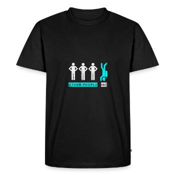 Nurkowanie Nurkowanie Nurkowanie Nurkowanie Sporty wodne Prezent - Ekologiczna koszulka męska Premium - czarny - Przód - Nico (187cm)