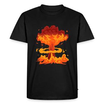 Nuke Nuking Bombing Fire Bombshell Missile Gift - Men's Premium Organic T-Shirt - black - Front - Nico (187cm)
