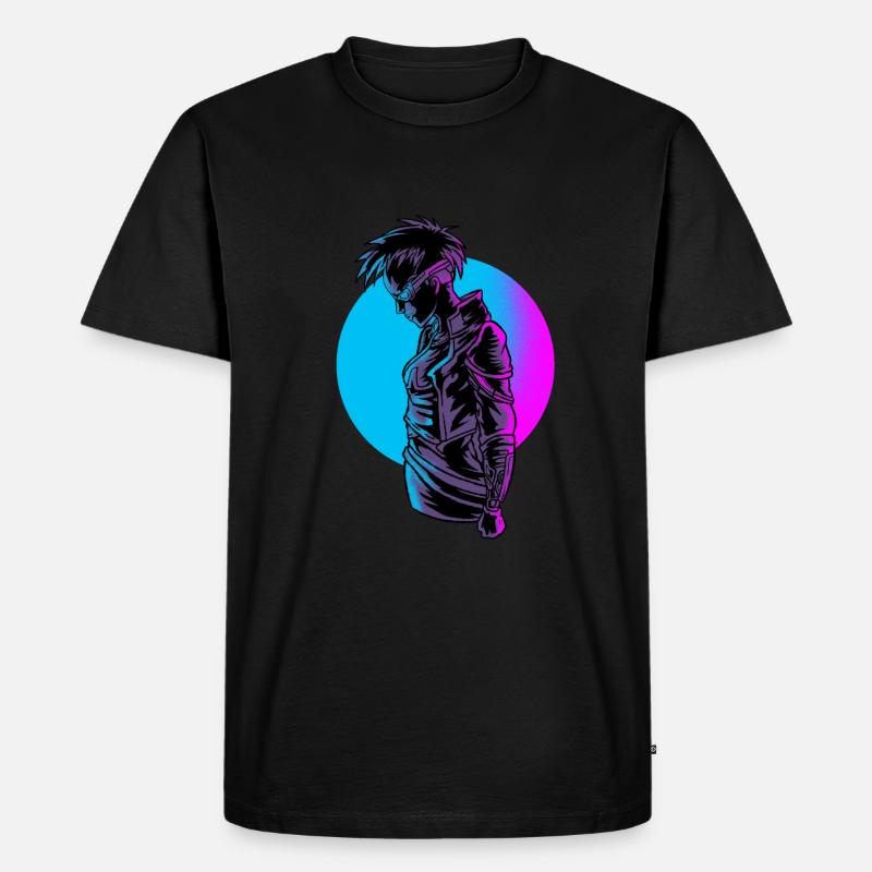 Cyborg-Mädchen-Roboter-Robotik-Rover-Android-Robo-Geschenk - Männer Premium Bio T-Shirt - Schwarz