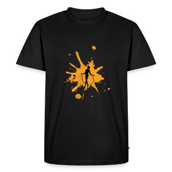 Hula Hoop Girl Hooping Dancing Exercise Twirl Gift - Men's Premium Organic T-Shirt - black - Front - Nico (187cm)