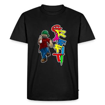 Graffiti Spray Doodle Dessiner Écrire Mur Surface Cadeau - T-shirt Premium bio Homme - noir - Devant - Nico (187cm)