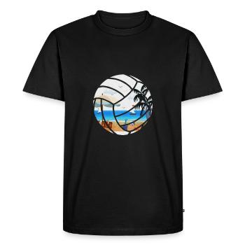 Beach Volleyball Sport Team Game Cool Gift - Men's Premium Organic T-Shirt - black - Front - Nico (187cm)