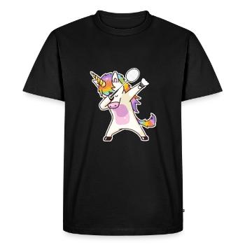 Badminton Unicorn Shuttlecock Racket Games Cadeau - T-shirt Premium bio Homme - noir - Devant - Nico (187cm)