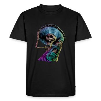 Mexican Skeleton Latin Latinos Cholos Mexico Gift - Men's Premium Organic T-Shirt - black - Front - Nico (187cm)