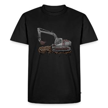 Excavator Power Shovel Toddler Digger Boys Gift - Men's Premium Organic T-Shirt - black - Front - Nico (187cm)