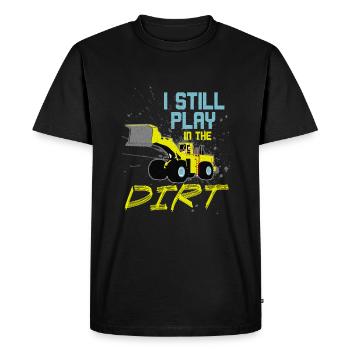Excavator Power Shovel Toddler Digger Boys Gift - Men's Premium Organic T-Shirt - black - Front - Nico (187cm)