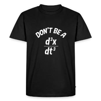 Engineer physics derivation math meme gift idea - Men's Premium Organic T-Shirt - black - Front - Nico (187cm)