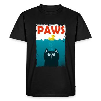 Pattes - Grands chats de requin blanc - T-shirt Premium bio Homme - noir - Devant - Nico (187cm)