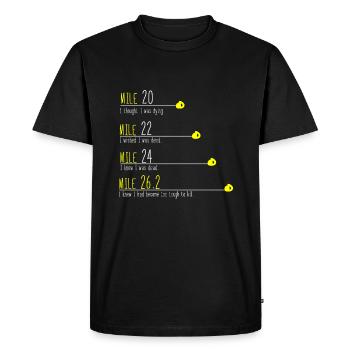 Marathon Runner Mile Gift - Men's Premium Organic T-Shirt - black - Front - Nico (187cm)