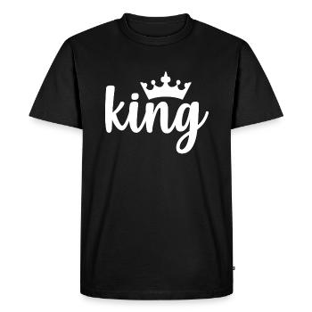 Roi - T-shirt Premium bio Homme - noir - Devant - Nico (187cm)
