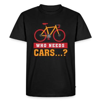 Qui a besoin de voitures ? Un vélo de mobilité - T-shirt Premium bio Homme - noir - Devant - Nico (187cm)