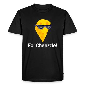 Cheezzle Ironic Quote Cheesemaking Food - Men's Premium Organic T-Shirt - black - Front - Nico (187cm)