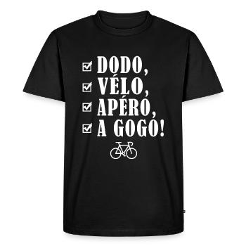 vélo humour velo droles cycliste - T-shirt Premium bio Homme - noir - Devant - Nico (187cm)