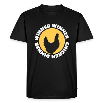 Winner Winner Chicken Dinner - Men's Premium Organic T-Shirt - black - Front - Nico (187cm)