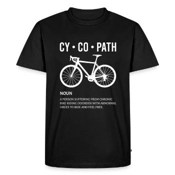 Cycopath - Men's Premium Organic T-Shirt - black - Front - Nico (187cm)