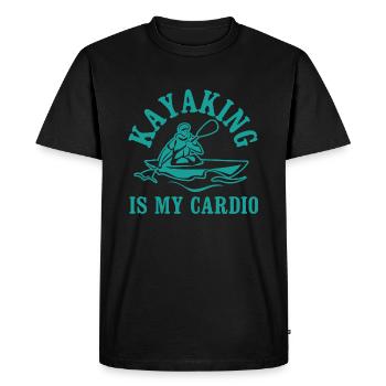 Le kayak en tant que dicton cardio ironique : - T-shirt Premium bio Homme - noir - Devant - Nico (187cm)