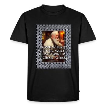 Never water without whisky - Men's Premium Organic T-Shirt - black - Front - Nico (187cm)