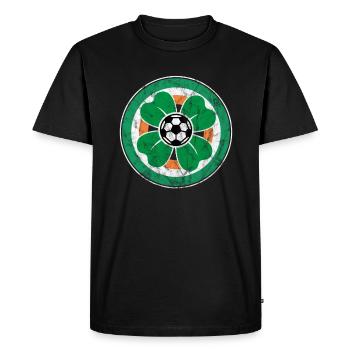 Irlande trèfle de football - T-shirt Premium bio Homme - noir - Devant - Nico (187cm)