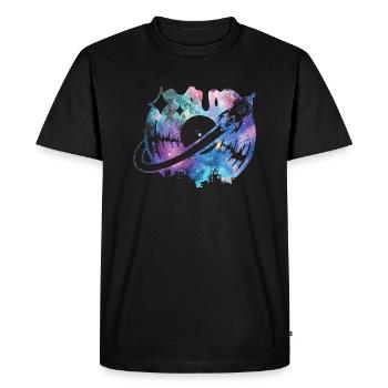 Music Galaxy Retro Vinyl - Men's Premium Organic T-Shirt - black - Front - Nico (187cm)