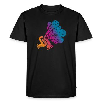 Graffitis Streetart Comic Vintage - T-shirt Premium bio Homme - noir - Devant - Nico (187cm)