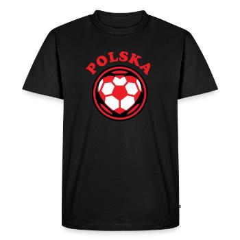 Pologne Football - T-shirt Premium bio Homme - noir - Devant - Nico (187cm)