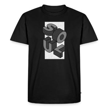 Musique soul - T-shirt Premium bio Homme - noir - Devant - Nico (187cm)