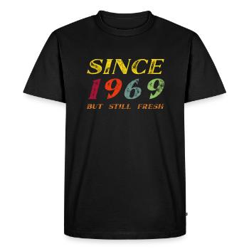 Cadeau vintage d'anniversaire rétro 1969 - T-shirt Premium bio Homme - noir - Devant - Nico (187cm)