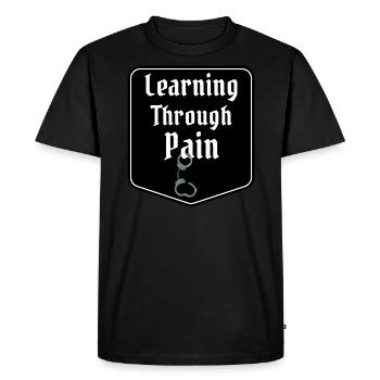 Learning Through Pain BDSM Handcuffs Bondage - Men's Premium Organic T-Shirt - black - Front - Nico (187cm)