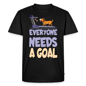 Everyone needs a goal - Men's Premium Organic T-Shirt - black - Front - Nico (187cm)