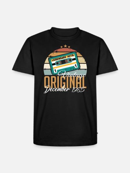 December 1985 - Legends were born in 1985 - Men's Premium Organic T-Shirt - black