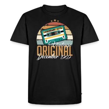 Décembre 1969 - Naissance de Legends en 1969 - T-shirt Premium bio Homme - noir - Devant - Nico (187cm)