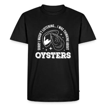 Seafood Chef Huîtres Delicious Food Chef - T-shirt Premium bio Homme - noir - Devant - Nico (187cm)