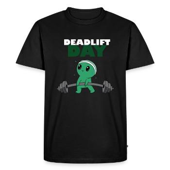Journée de levage de terre, dynamophilie, sport, - T-shirt Premium bio Homme - noir - Devant - Nico (187cm)