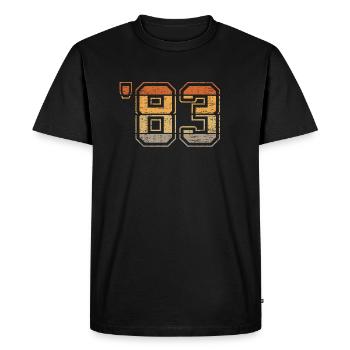 Year 1983 - '83 - Men's Premium Organic T-Shirt - black - Front - Nico (187cm)